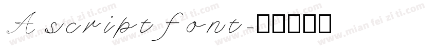 A script font字体转换